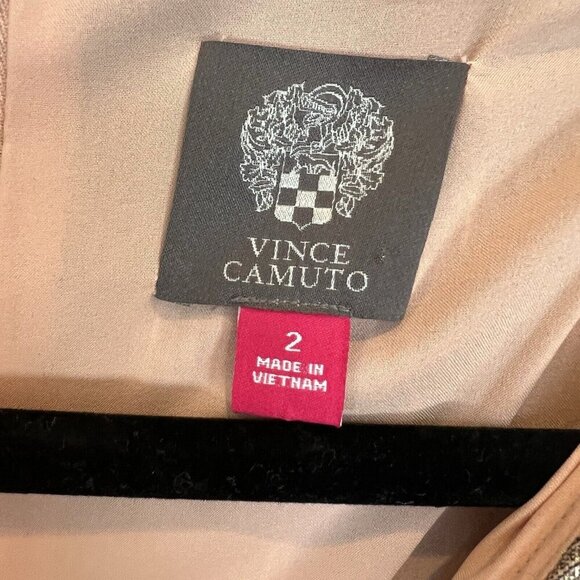Vince Camuto Women Pink Diamond Jacquard Cap Sleeve Sheath Dress VC8M8732 Size 2 - Picture 5 of 12